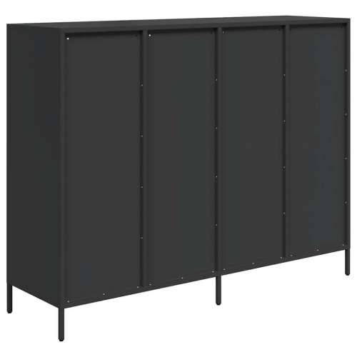 Komoda crna 135x39x103,5 cm hladno valjani čelik - Crna 1 Cijena