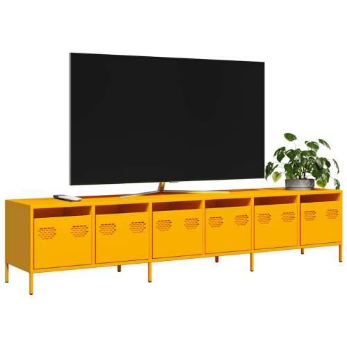 TV ormarić senf žuta 202x39x43,5 cm hladno valjani čelik - žuta boja senfa 1 202 cm Cijena