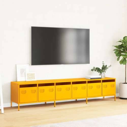 TV ormarić senf žuta 202x39x43,5 cm hladno valjani čelik - žuta boja senfa 1 202 cm Cijena