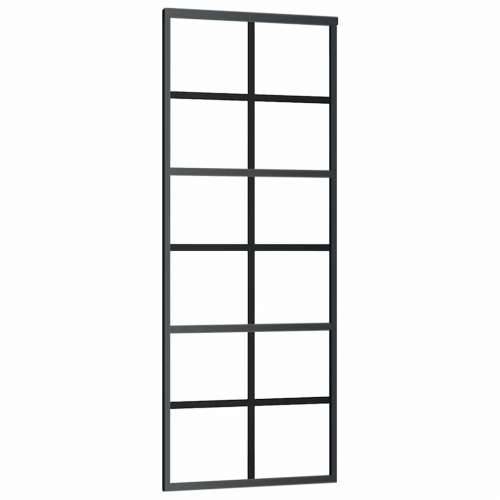 Klizna vrata s priborom 76 x 205 cm od ESG stakla i aluminija - 76 x 205 cm (213.5 cm) 1 Rešetke 6 x 2 Cijena