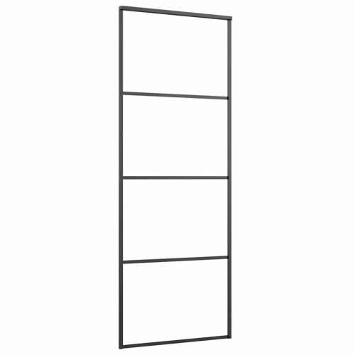 Klizna vrata s priborom 76 x 205 cm od ESG stakla i aluminija - Transparentan 76 x 205 cm (152.5 cm) 1 Cijena
