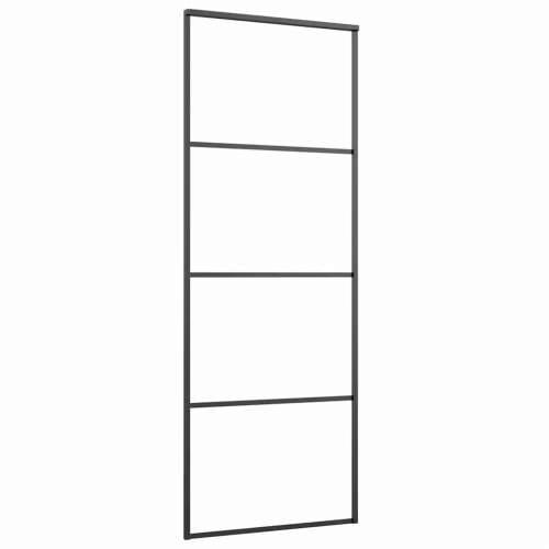 Klizna vrata s priborom 76 x 205 cm od ESG stakla i aluminija - Transparentan 76 x 205 cm (213.5 cm) 1 Cijena