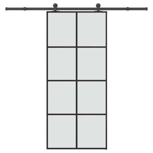 Klizna vrata s priborom 90 x 205 cm od ESG stakla i aluminija - 90 x 205 cm (213.5 cm) 1 matt Cijena