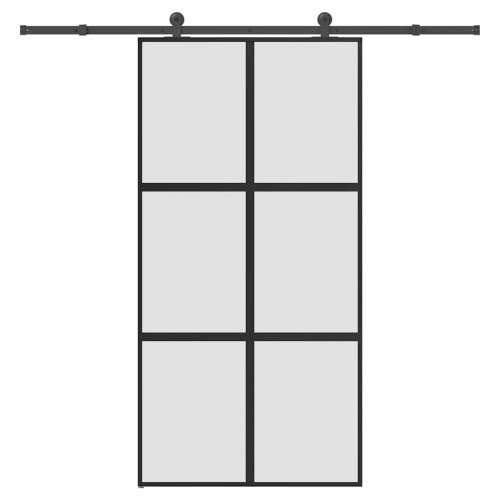 Klizna vrata s priborom 102,5x205 cm kaljeno staklo i aluminij - 102.5 x 205 cm (213.5 cm) 1 Rešetke 3 x 2 matt Cijena