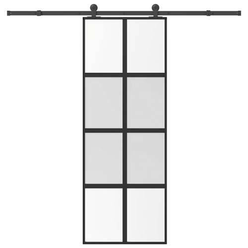 Klizna vrata s priborom 76 x 205 cm kaljeno staklo i aluminij - 76 x 205 cm (213.5 cm) 1 matt and transparent Cijena
