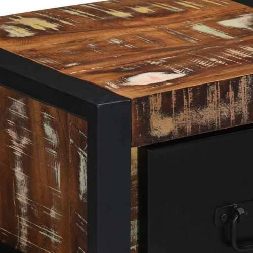 Noćni ormarići 2 kom Višebojni 40x35x25 cm Obrađeno puno drvo - 2 masivno obnovljeno drvo Cijena