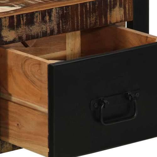 Noćni ormarići 2 kom Višebojni 40x35x25 cm Obrađeno puno drvo - 2 masivno obnovljeno drvo Cijena