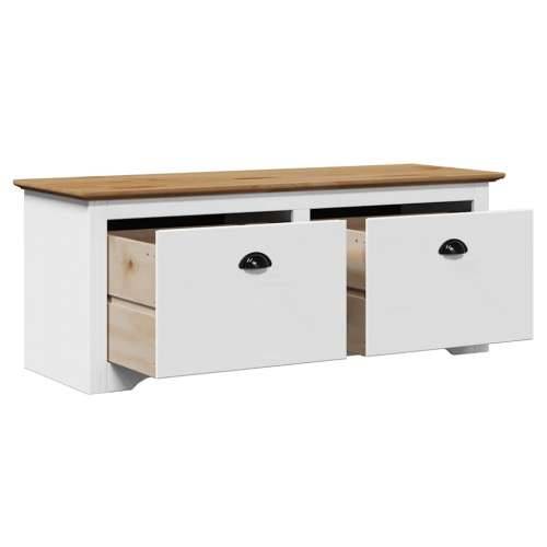 Klupa za hodnik “BODO” bijela i smeđa 114x40x45 cm - Bijela i smeđa Cijena