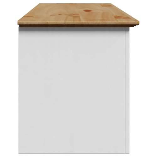 Klupa za hodnik “BODO” bijela i smeđa 114x40x45 cm - Bijela i smeđa Cijena
