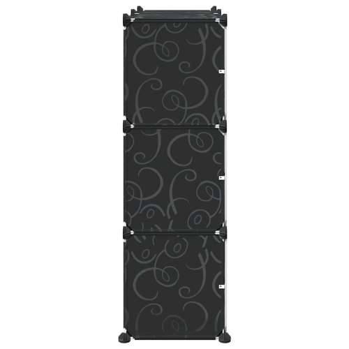 Organizator za kocke za pohranu sa 6 kocki i vratima crni PP - 84.5 x 31.5 x 93.5 cm 1 Cijena