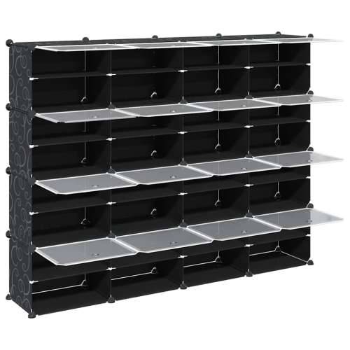 Organizator za kocke za pohranu sa 16 kocki i vratima crni PP - 165.5 x 31.5 x 123 cm 1 Cijena