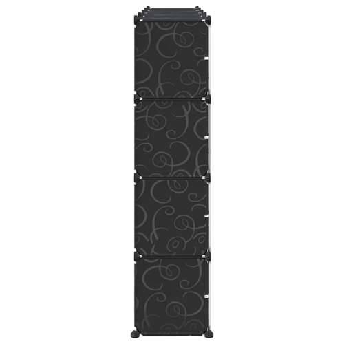 Organizator za kocke za pohranu sa 16 kocki i vratima crni PP - 165.5 x 31.5 x 123 cm 1 Cijena