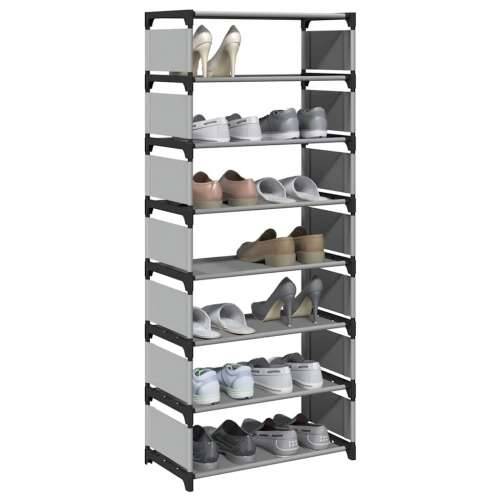 Stalak za cipele 8 slojeva sivi 54x28x124 cm netkana tkanina - 1 124 cm Cijena