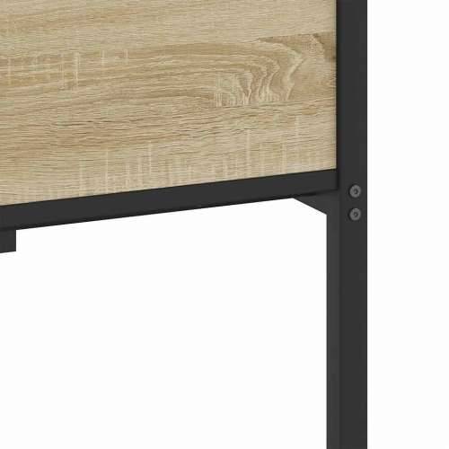 Okvir kreveta bez madraca boja hrasta sonome 80 x 200 cm drveni - sonoma hrast 80 x 200 cm s uzglavljem i visokim podnožjem Cijena