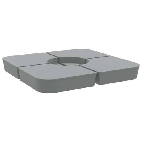 4-dijelni set suncobrana za križni suncobran 100 kg PP - Svjetlosiva 1 Cijena