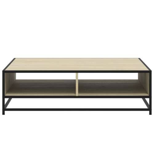 Stol za kavu Sonoma hrast Konstruirano drvo i metal - sonoma oak and black 100 x 100 x 30 cm 1 Cijena