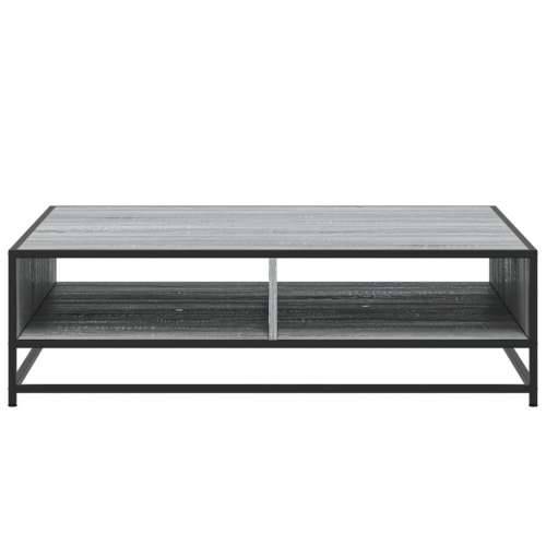 Stol za kavu Sivi Sonoma Konstruirano drvo i metal - grey sonoma and black 100 x 100 x 30 cm 1 Cijena