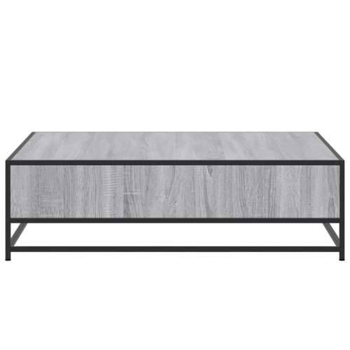 Stol za kavu Sivi Sonoma Konstruirano drvo i metal - grey sonoma and black 100 x 100 x 30 cm 1 Cijena