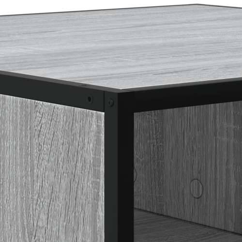 Stol za kavu Sivi Sonoma Konstruirano drvo i metal - grey sonoma and black 100 x 100 x 30 cm 1 Cijena