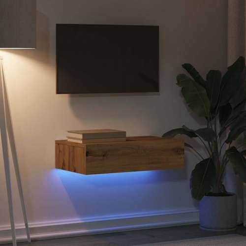 TV ormarić s LED svjetlima Artisan hrast 60x35x15,5 cm - hrast artisan 1 60 cm Cijena