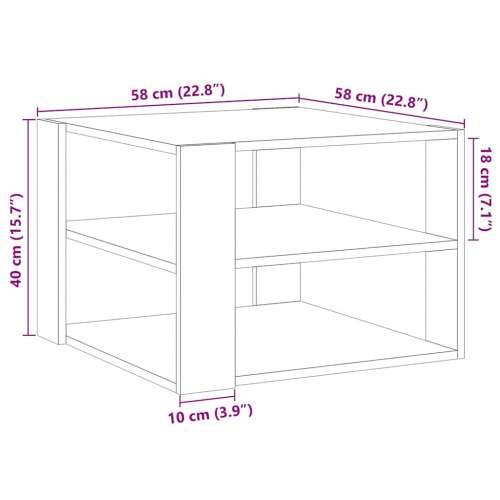 Stol za kavu Artisan hrast 58x58x40 cm izrađeno drvo - hrast artisan 1 Cijena