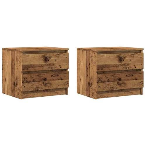 Noćni ormarići 2 kom staro drvo 50x40x43,5 cm konstruirano drvo - Staro drvo 2 Cijena