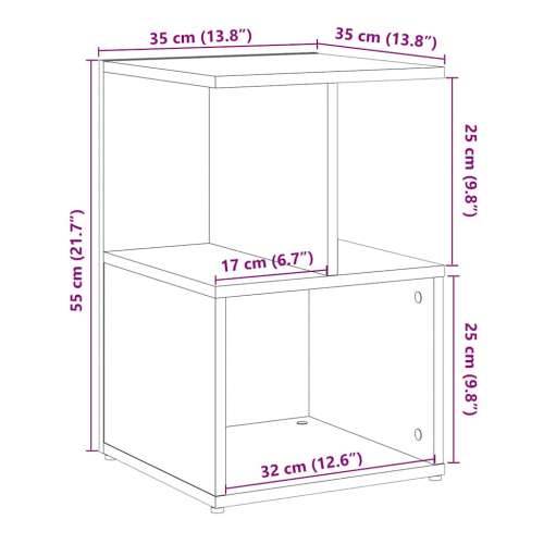 Noćni ormarići 2 kom Staro drvo 35x35x55 cm Konstruirano drvo - Staro drvo 2 Cijena