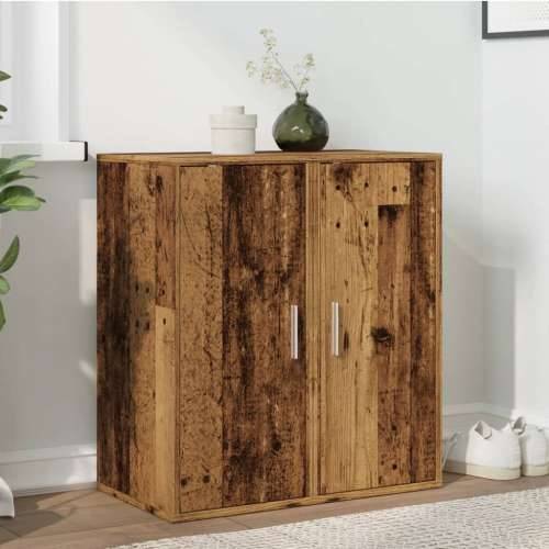 Ormari za cipele 2 kom staro drvo 32x35x70 cm konstruirano drvo - Staro drvo 31.5 x 35 x 70 cm 1 2x shoe cabinet with door Cijena