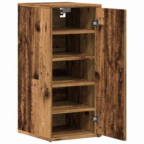 Ormari za cipele 2 kom staro drvo 32x35x70 cm konstruirano drvo - Staro drvo 31.5 x 35 x 70 cm 1 2x shoe cabinet with door Cijena