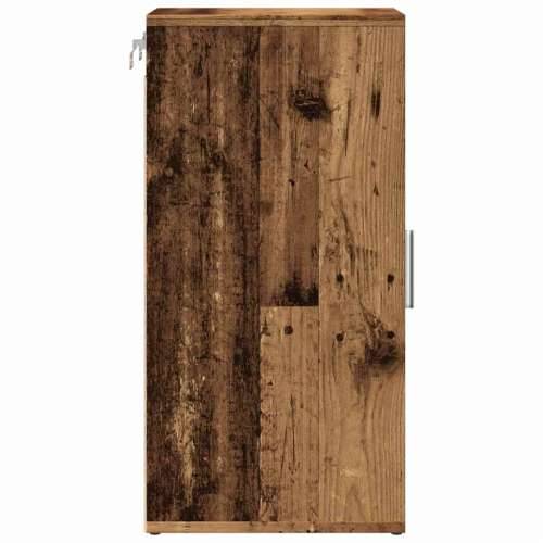 Ormari za cipele 2 kom staro drvo 32x35x70 cm konstruirano drvo - Staro drvo 31.5 x 35 x 70 cm 1 2x shoe cabinet with door Cijena
