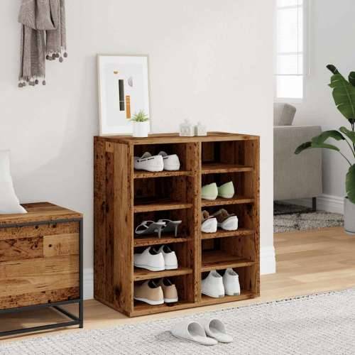 Ormari za cipele 2 kom staro drvo 32x35x70 cm konstruirano drvo - Staro drvo 31.5 x 35 x 70 cm 1 2x shoe cabinet without door Cijena
