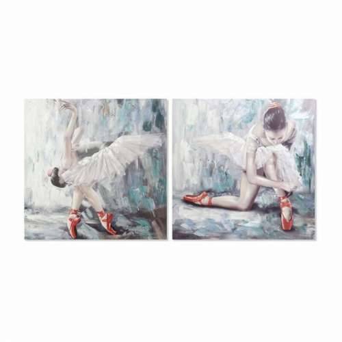 Slika DKD Home Decor Platno Siva Plava Drvo Bijela (100 x 3 x 100 cm) (2 kom.) Cijena