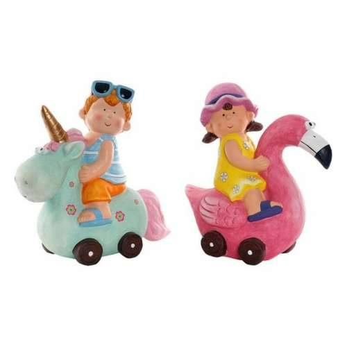 Ukrasna figura DKD Home Decor djeca Kaljeno Staklo (2 pcs) Cijena