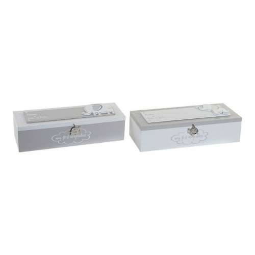 Cutie Decorativă DKD Home Decor Metal Drvo MDF (24 x 8 x 6 cm) (2 pcs) Cijena
