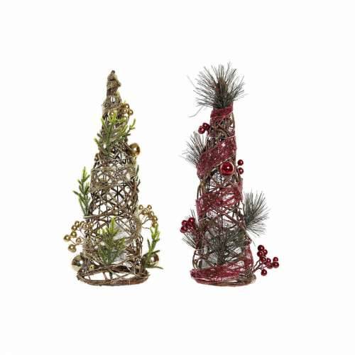 Pom de Crăciun DKD Home Decor Ratan (2 pcs) (16 x 16 x 41 cm) Cijena