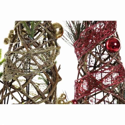 Pom de Crăciun DKD Home Decor Ratan (2 pcs) (16 x 16 x 41 cm) Cijena