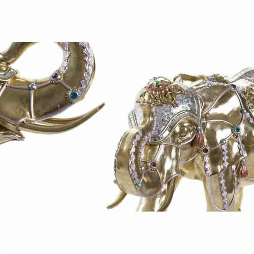 Ukrasna figura DKD Home Decor Slon zlatan Smola Pisana (45,5 x 20 x 35 cm) (2 kom.) Cijena
