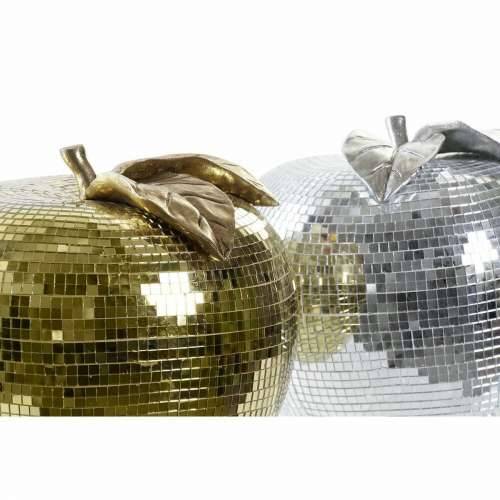 Disko Kugla DKD Home Decor Srebrna zlatan Smola Jabuka moderan (21 x 21 x 19 cm) (2 kom.) Cijena