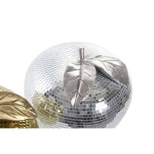 Disko Kugla DKD Home Decor Srebrna zlatan Smola Jabuka moderan (21 x 21 x 19 cm) (2 kom.) Cijena
