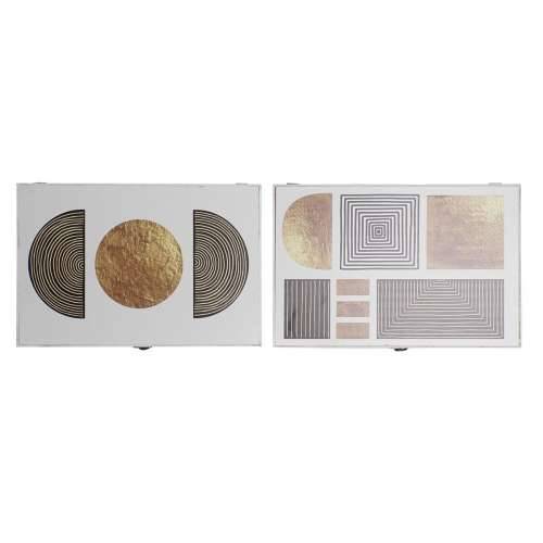 Cutie Decorativă DKD Home Decor Crna zlatan Drvo MDF (2 kom.) Cijena