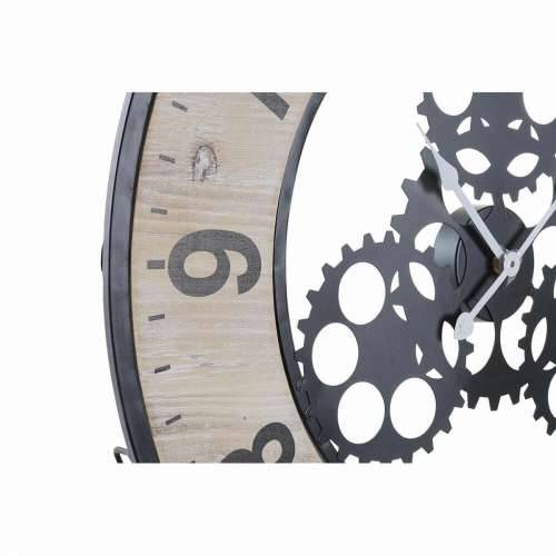 Zidni sat DKD Home Decor Prirodno Crna MDF Željezo Zupčanici (60 x 4,5 x 60 cm) Cijena