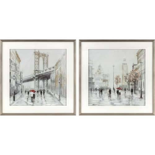 Slika DKD Home Decor Grad (63 x 3 x 63 cm) (60 x 3 x 60 cm) (2 kom.) Cijena