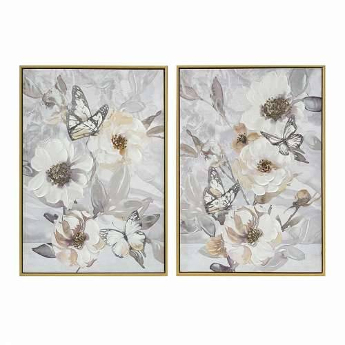 Slika DKD Home Decor Ziedi (50 x 3,5 x 70 cm) (2 kom.) Cijena