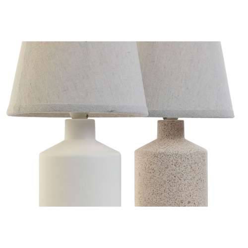 Stolna svjetiljka Home ESPRIT Bijela Bež 40 W 220 V 15 x 15 x 27 cm (2 kom.) Cijena