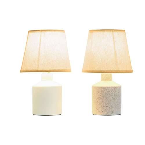 Stolna svjetiljka Home ESPRIT Bijela Bež 40 W 220 V 15 x 15 x 27 cm (2 kom.) Cijena