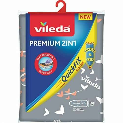 Prekrivač za dasku za glačanje Vileda 163229 Premium 2 u 1 Siva (130 x 45 cm) Cijena