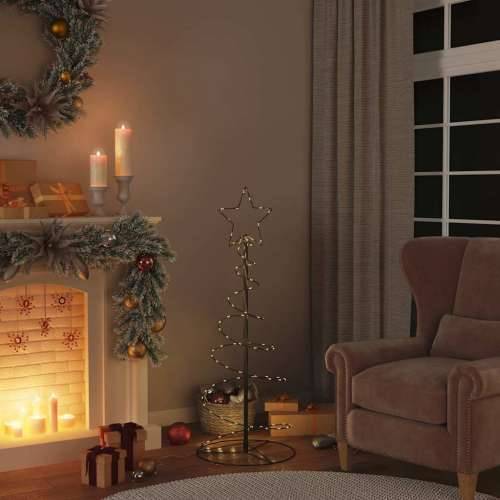 LED božićno drvce 80 LED toplo bijelo 120 cm - Crna 120 cm 1 bez kuglica Cijena