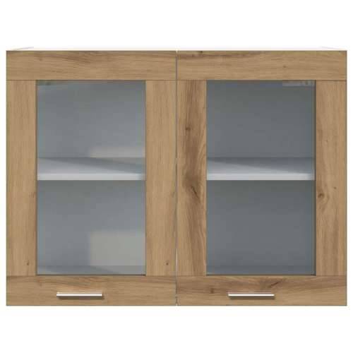 Viseći stakleni ormar “Lyon” Artisan hrast 80x31x60 cm - hrast artisan 1 1 x viseći stakleni ormarić (2 vrata) 80 cm Cijena