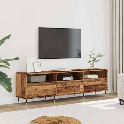 TV ormarić staro drvo 150x30x44,5 cm konstruirano drvo - Staro drvo 1 Cijena