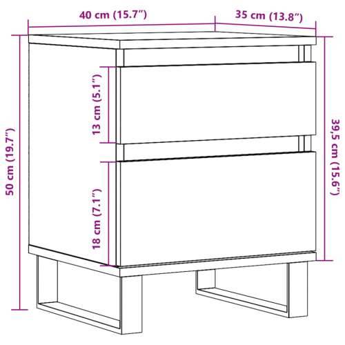 Noćni ormarići 2 kom Staro drvo 40x35x50 cm Konstruirano drvo - Staro drvo 2 Cijena